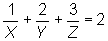 1/x+2/y+3/z=2